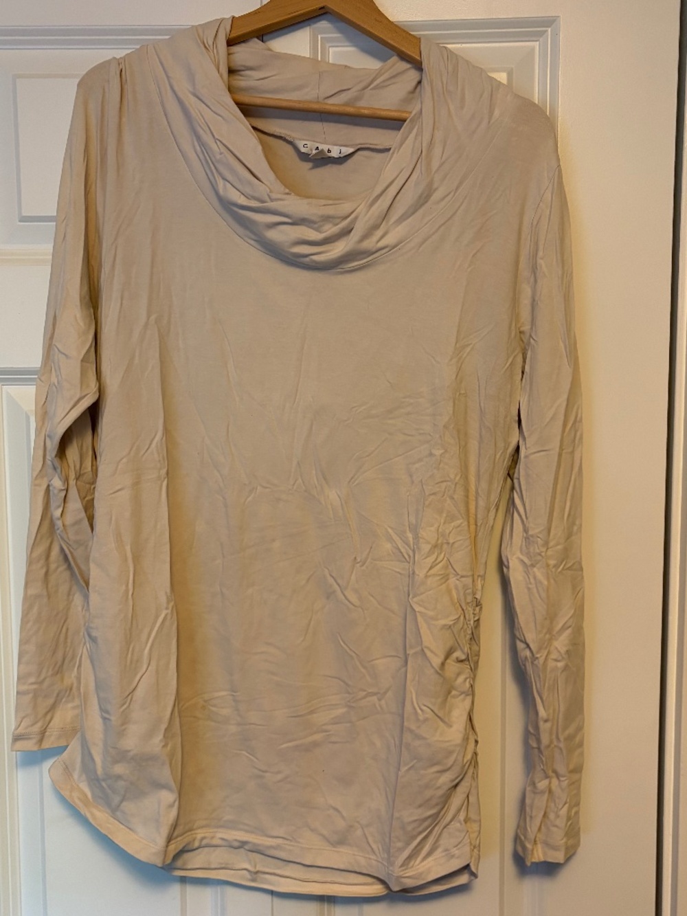 CAbi Cowl Neck Pullover - Cream